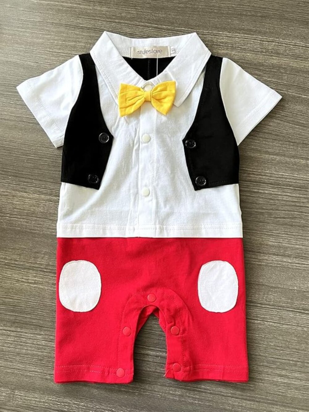 Baby Micky Bow Tie baby Romper / Costume